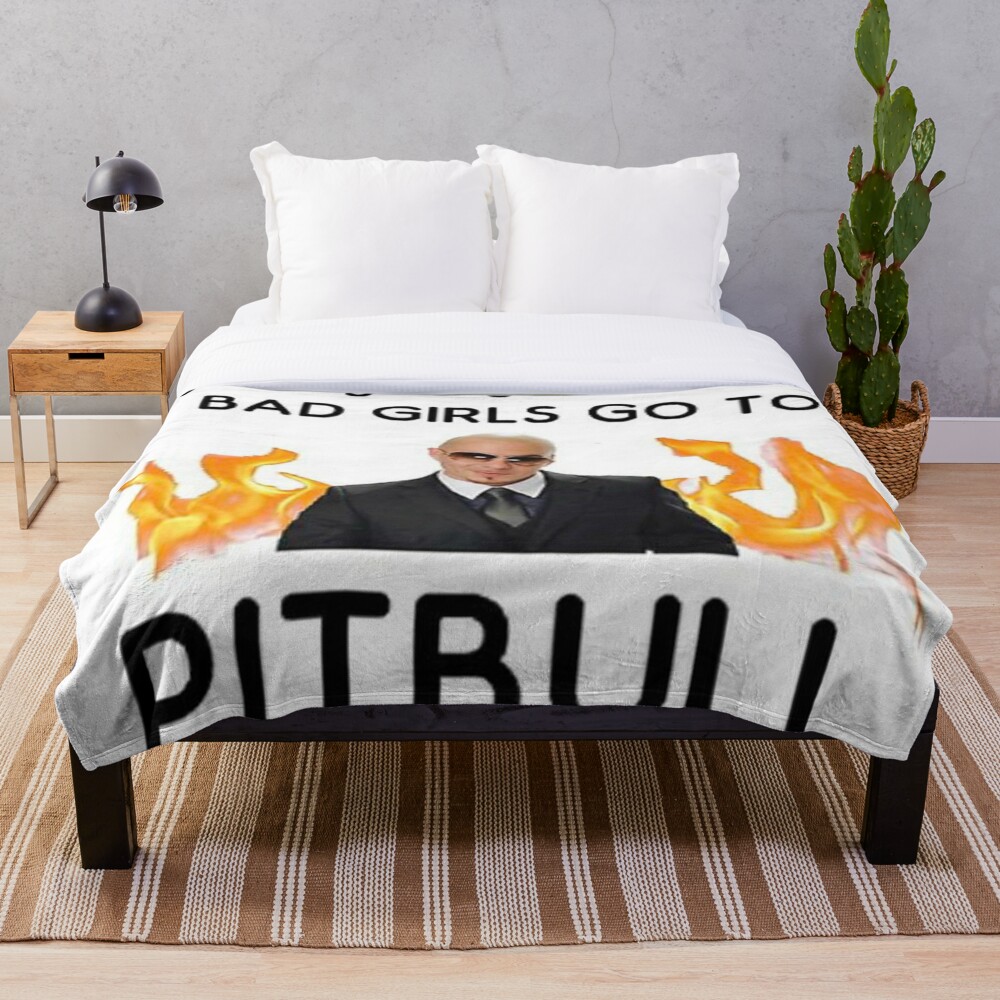 good girls go to church bad girls go to Pitbull Comforter for