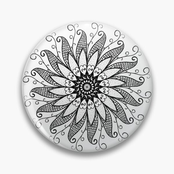 Item preview, Mandala Art Blanco y negro designed and sold by Pamuditha.