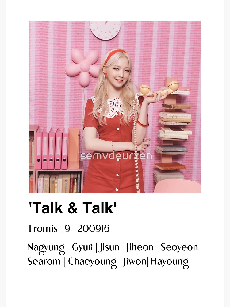 "Fromis_9 (Jiheon) - 'Talk & Talk' / KPOP Poster Sticker" Art Print for