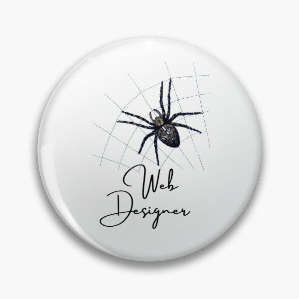 Artikelvorschau, Lustiges Design für Webdesigner mit cooler gruseliger Spinne in einem Web entworfen und verkauft von RedThorThreads.