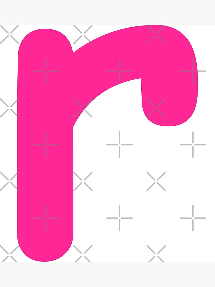 Letter R Pink Favorite Initial Monogram Zip Hoodie