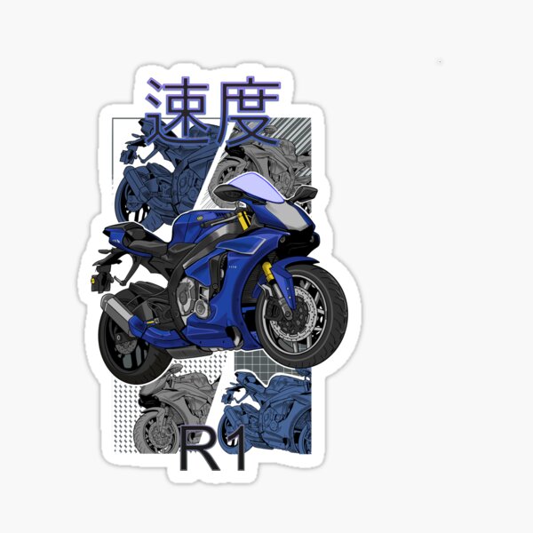 Sticker et autocollant Yamaha aile R1 motard