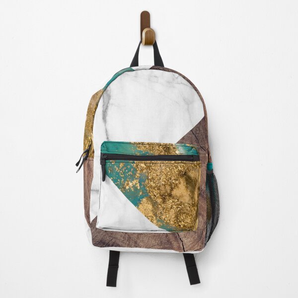 Item preview, Turquoise geode Natural materials wood marble alcohol ink designed and sold by Inspiro Studio.