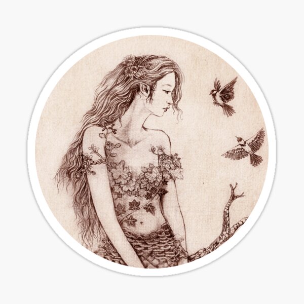 Vista previa del artículo con la obra «Pinecone Dryad», diseñado y vendido por gingerkelly.