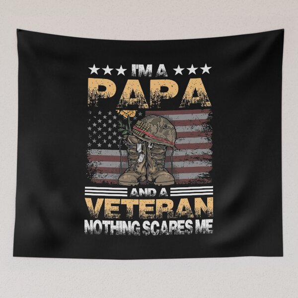 Item preview, I am papa and veteran nothing scares me designed and sold by AEGMEDIA.