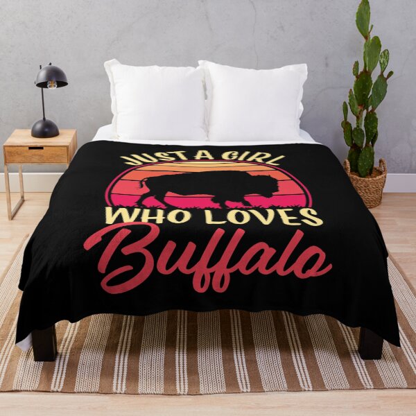 Aperçu de l'œuvre Juste une fille qui aime vraiment Buffalo créée et vendue par AdventureTee.