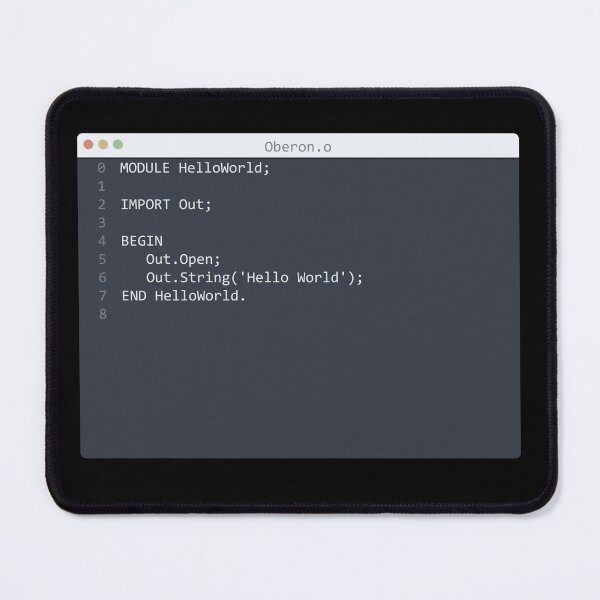 Item preview, . Oberon language Hello World program sample in editor window designed and sold by IuriiVlasenko.