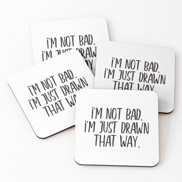 Item preview, I'm not bad. I'm just drawn that way (black) designed and sold by didijuca.