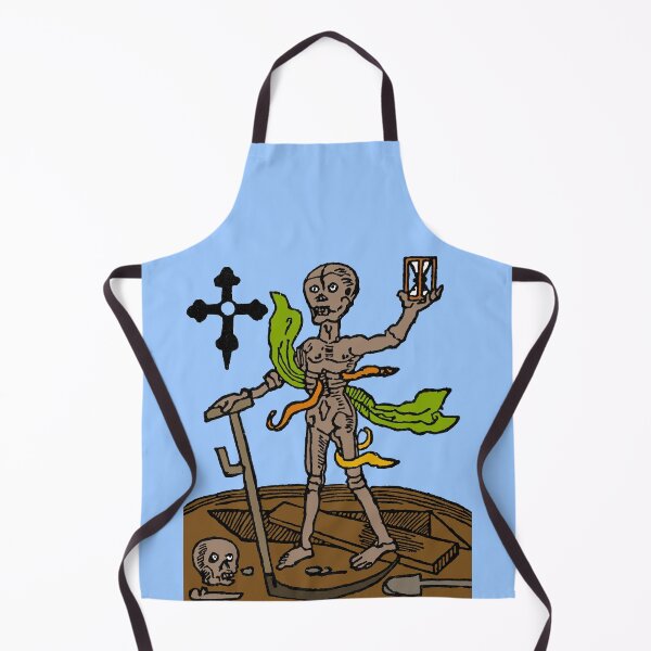 Item preview, Worm Eaten Corpse Standing Over a Grave, Medieval Poison Bottle Label designed and sold by ScienceSource.