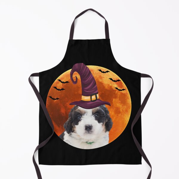 Item preview, Cute bernedoodle dog with witch hat designed and sold by alaechamlal.