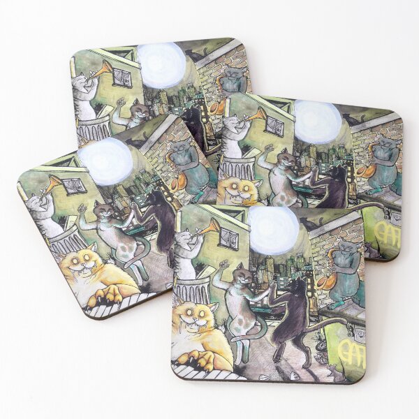 Item preview, Jazz Cats designed and sold by gnarlyBones.