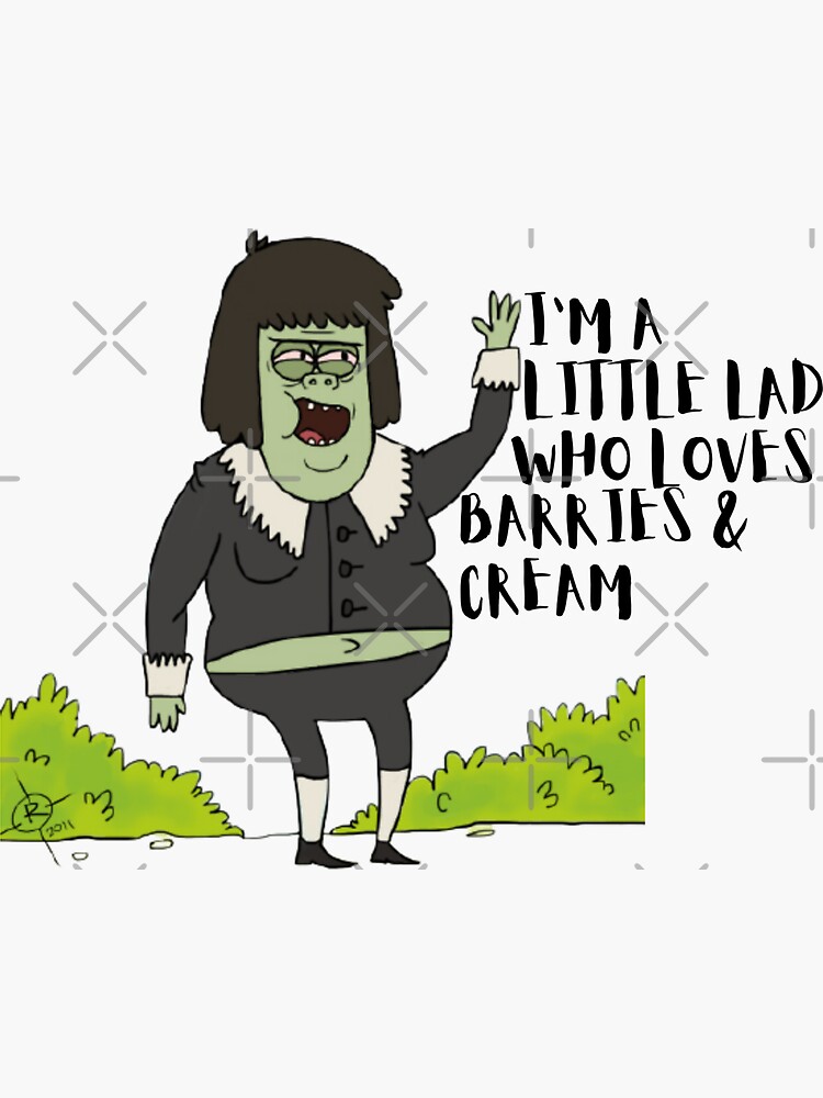 "Berries and Cream I'm a Little Lad" Sticker for Sale by meko997