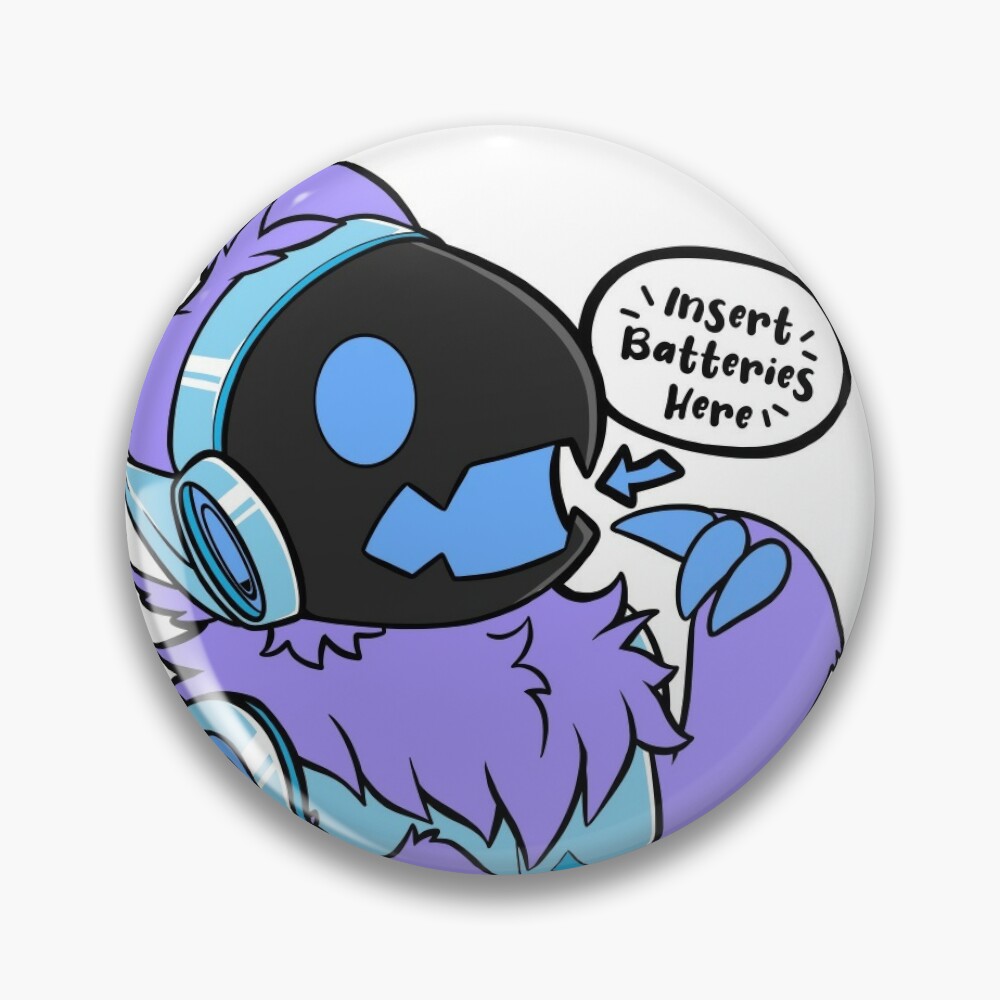 Protogen - Insert Batteries Here - Blue/Purple Sticker for Sale by  MillyD13