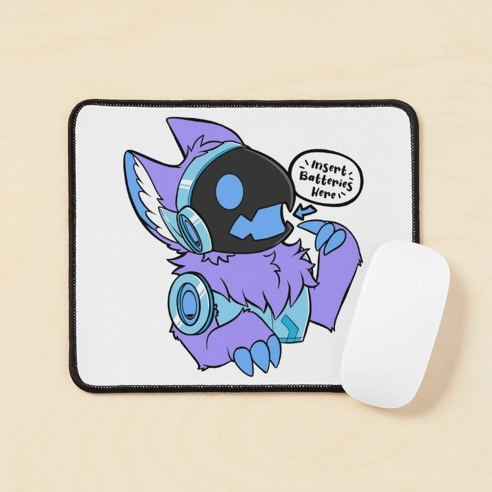 Purple Grumpy Protogen - I'm not a toaster Sticker by Mr-Lemur