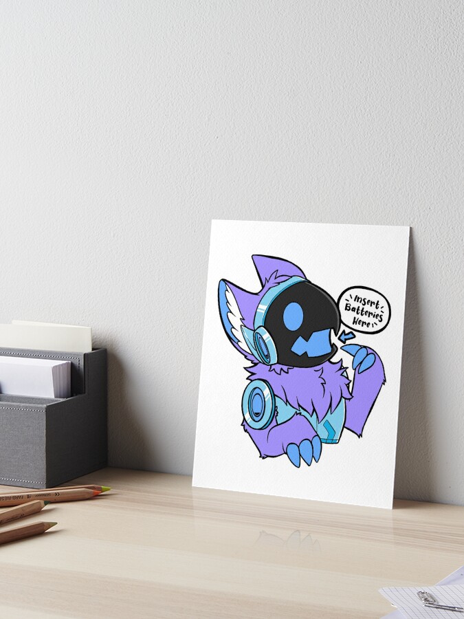 Protogen - Insert Batteries Here - Blue/Purple Sticker for Sale by  MillyD13