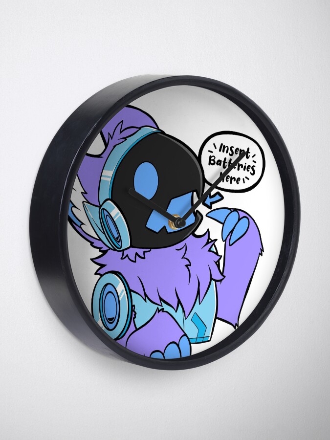 Protogen - Insert Batteries Here - Blue/Purple Sticker for Sale