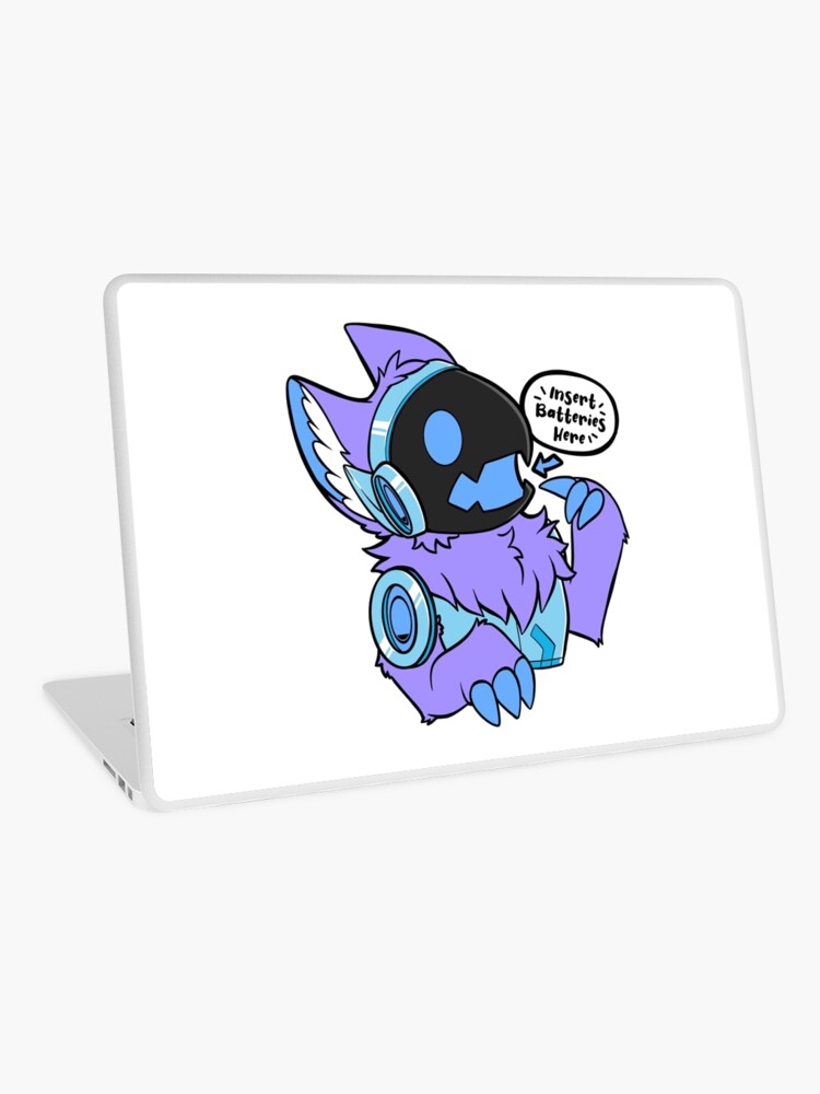 Protogen - Insert Batteries Here - Blue/Purple Sticker for Sale