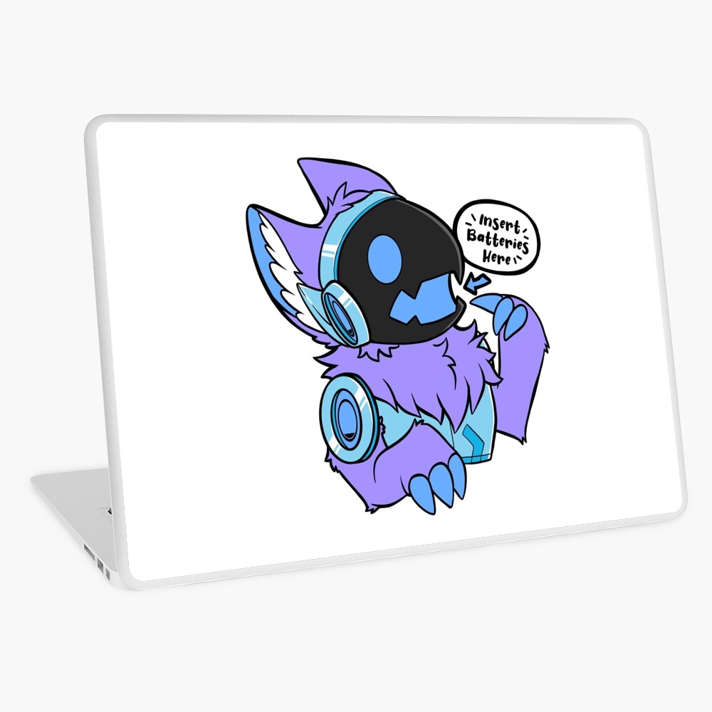 Protogen - Insert Batteries Here - Blue/Purple | Sticker