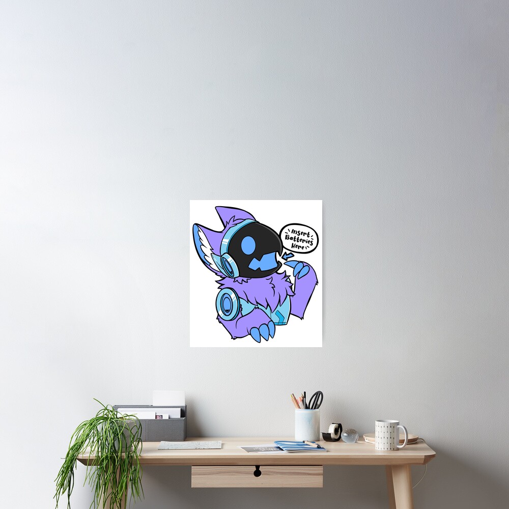 Protogen - Insert Batteries Here - Blue/Purple Sticker for Sale by  MillyD13