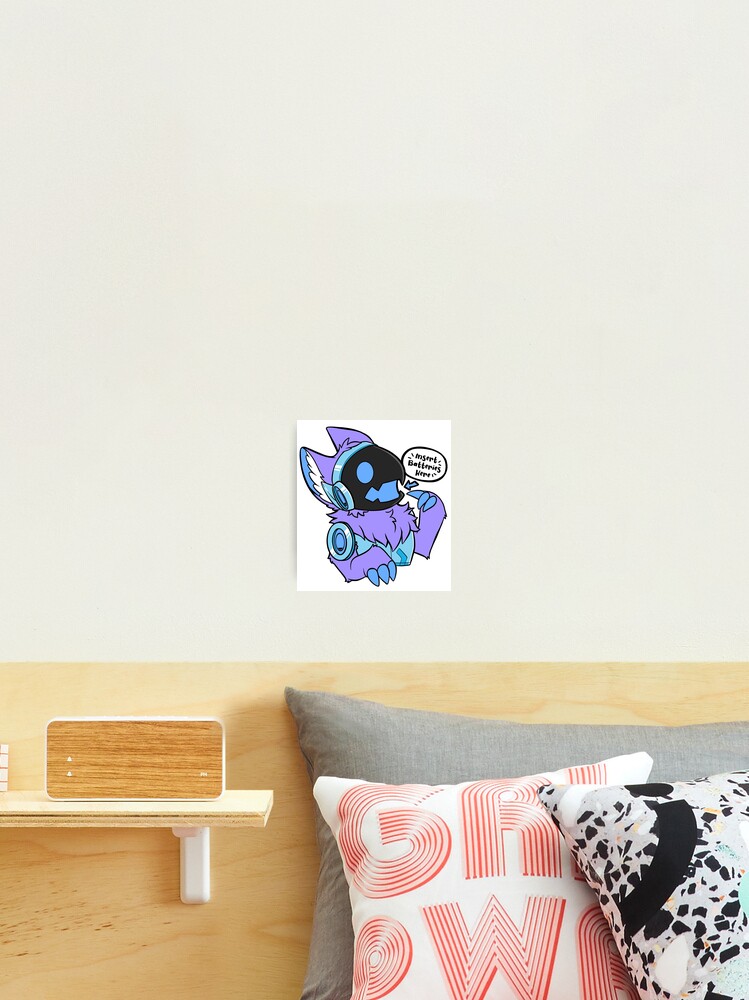 Protogen - Insert Batteries Here - Blue/Purple | Sticker