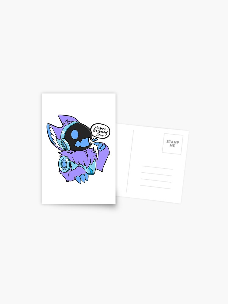 Protogen - Insert Batteries Here - Blue/Purple | Sticker