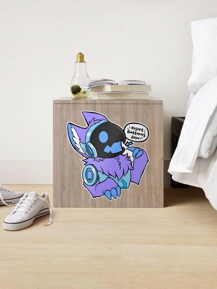 Protogen - Insert Batteries Here - Blue/Purple Sticker for Sale by  MillyD13