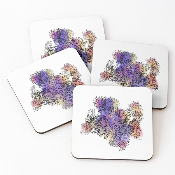 Item preview, abstract 4, small watercolor strokes white background designed and sold by MentaLee.