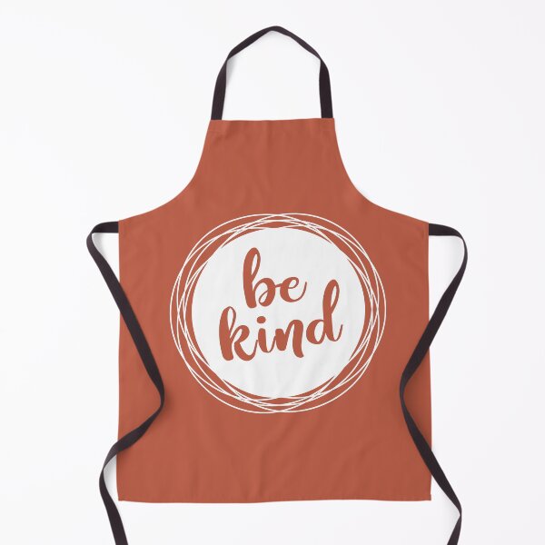 Item preview, Be kind ~ white on terracotta designed and sold by ApricotBlossom.