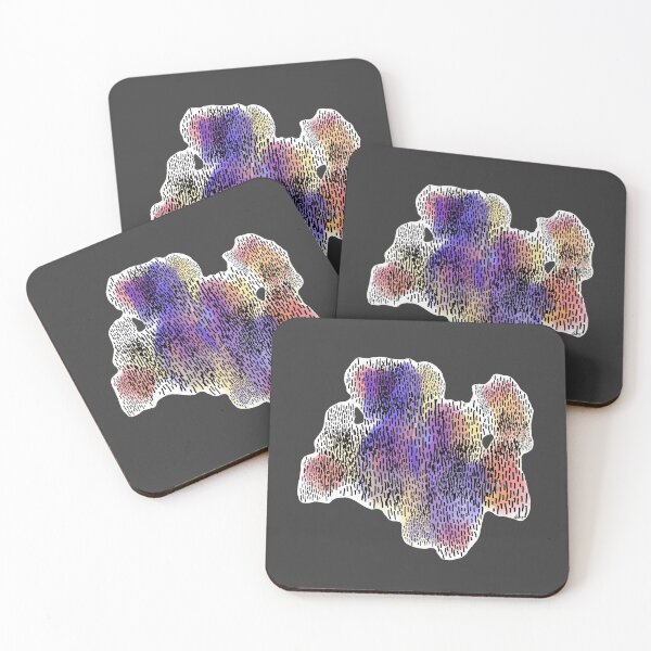 Item preview, abstract 4, small watercolor strokes gray background designed and sold by MentaLee.