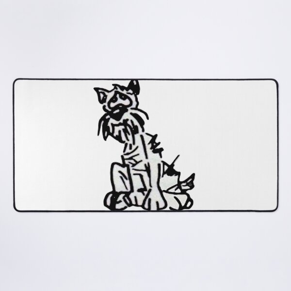 Scraggly Dog by Blackburn Ink Desk Mat