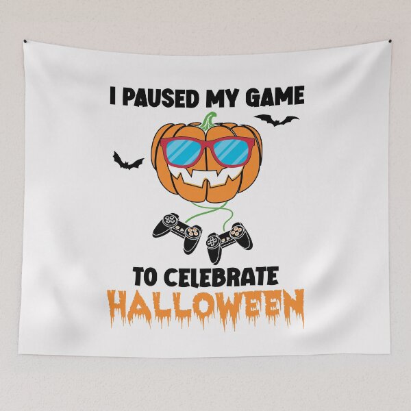 Item preview, I Paused my Game to Celebrate Halloween Gamer Funny Gaming designed and sold by clothesy7.