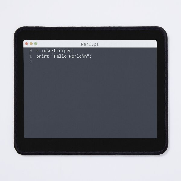 Item preview, . Perl language Hello World program sample in editor window designed and sold by IuriiVlasenko.