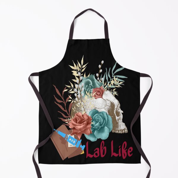 Item preview, LAB LIFE BOHO FLORAL SKULL MEDICAL LAB TECH SCIENTIST  designed and sold by Hippiesole.