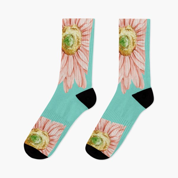 Item preview, Pink daisy macro turquoise designed and sold by PetitMartin.