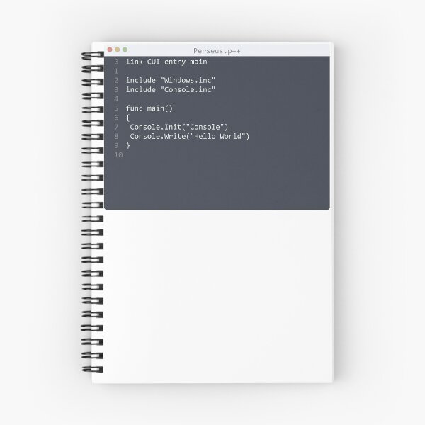 Item preview, . Perseus language Hello World program sample in editor window designed and sold by IuriiVlasenko.