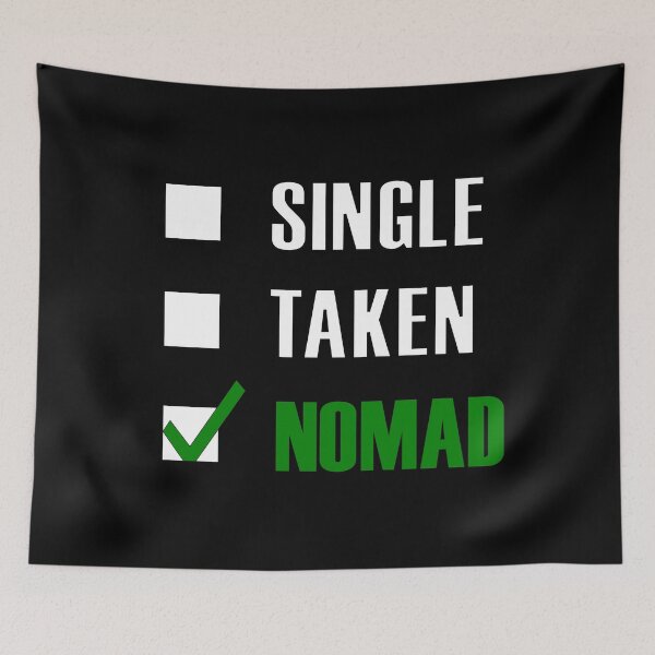 Item preview, Funny Essentials: Single Taken Nomad Green tick check box - Sleek white and green typography design (dark mode) designed and sold by Deegital18.