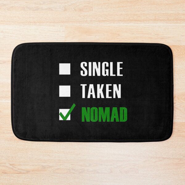Item preview, Funny Essentials: Single Taken Nomad Green tick check box - Sleek white and green typography design (dark mode) designed and sold by Deegital18.