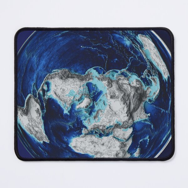 Item preview, World elevation map (north pole projection) designed and sold by joewdavies.