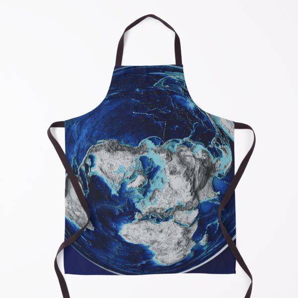 Item preview, World elevation map (north pole projection) designed and sold by joewdavies.