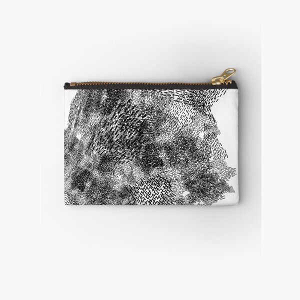 Item preview, abstract 5, small black strokes white background designed and sold by MentaLee.