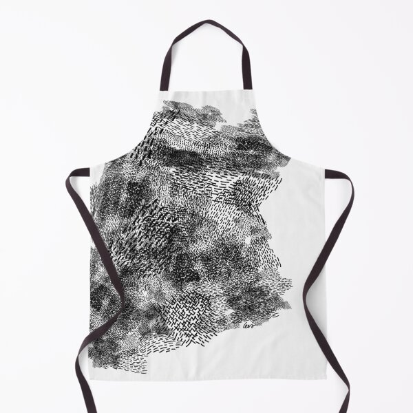 Item preview, abstract 5, small black strokes white background designed and sold by MentaLee.