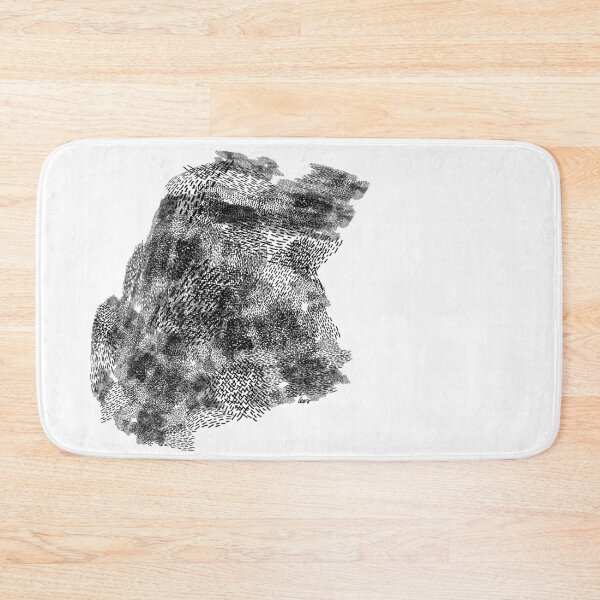 Item preview, abstract 5, small black strokes white background designed and sold by MentaLee.