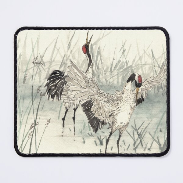 Item preview, Stork Watercolor Painting - Japanese Watercolor Bird - Heron Art - Chinese Kanji Poster - Bird Painting - Asian Style - Oriental Artwork - Aquarelle - Peinture Animaux - Dessin Oiseau, Grue designed and sold by ArtProvocation.