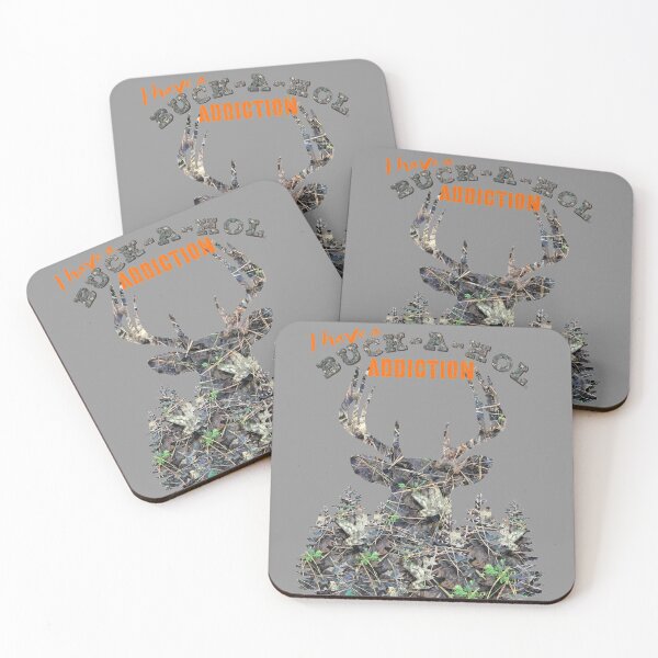 Item preview, Buck-a-hol Addiction, Camoflauge Whitetail Buck Deer, Deer Hunting Design designed and sold by LifeCrush.