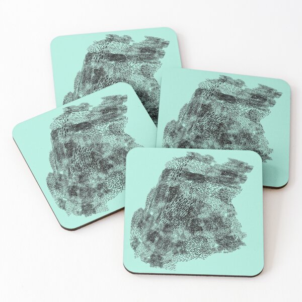 Item preview, abstract 5, small black lines light blue background designed and sold by MentaLee.