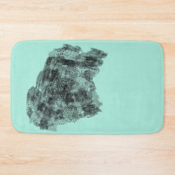 Item preview, abstract 5, small black lines light blue background designed and sold by MentaLee.