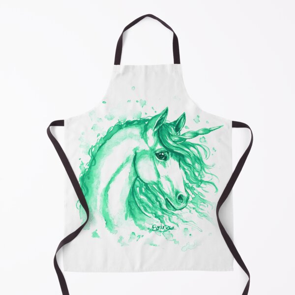 Item preview, Unicorn face in green designed and sold by Brina Williamson.