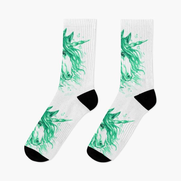 Item preview, Unicorn face in green designed and sold by Brina Williamson.