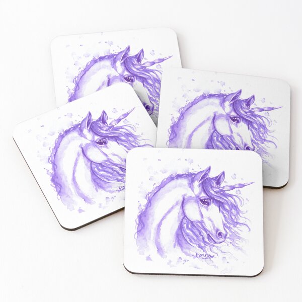 Item preview, Unicorn face in purple designed and sold by Brina Williamson.