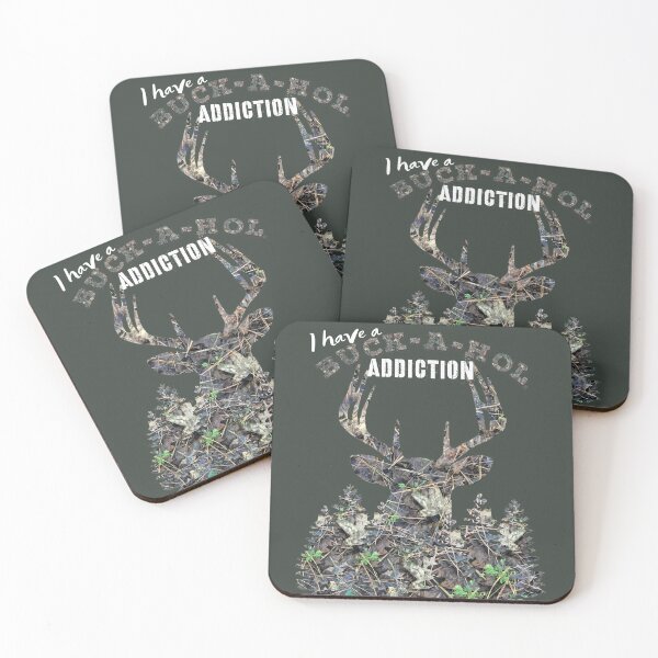 Item preview, Buck-a-hol Addiction, Camoflauge Whitetail Buck Deer, Deer Hunting Design designed and sold by LifeCrush.